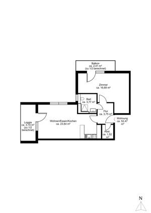 Moderne 2-Zimmer-Wohnung mit sonniger Loggia – 81377 München – Vorschaubild 5