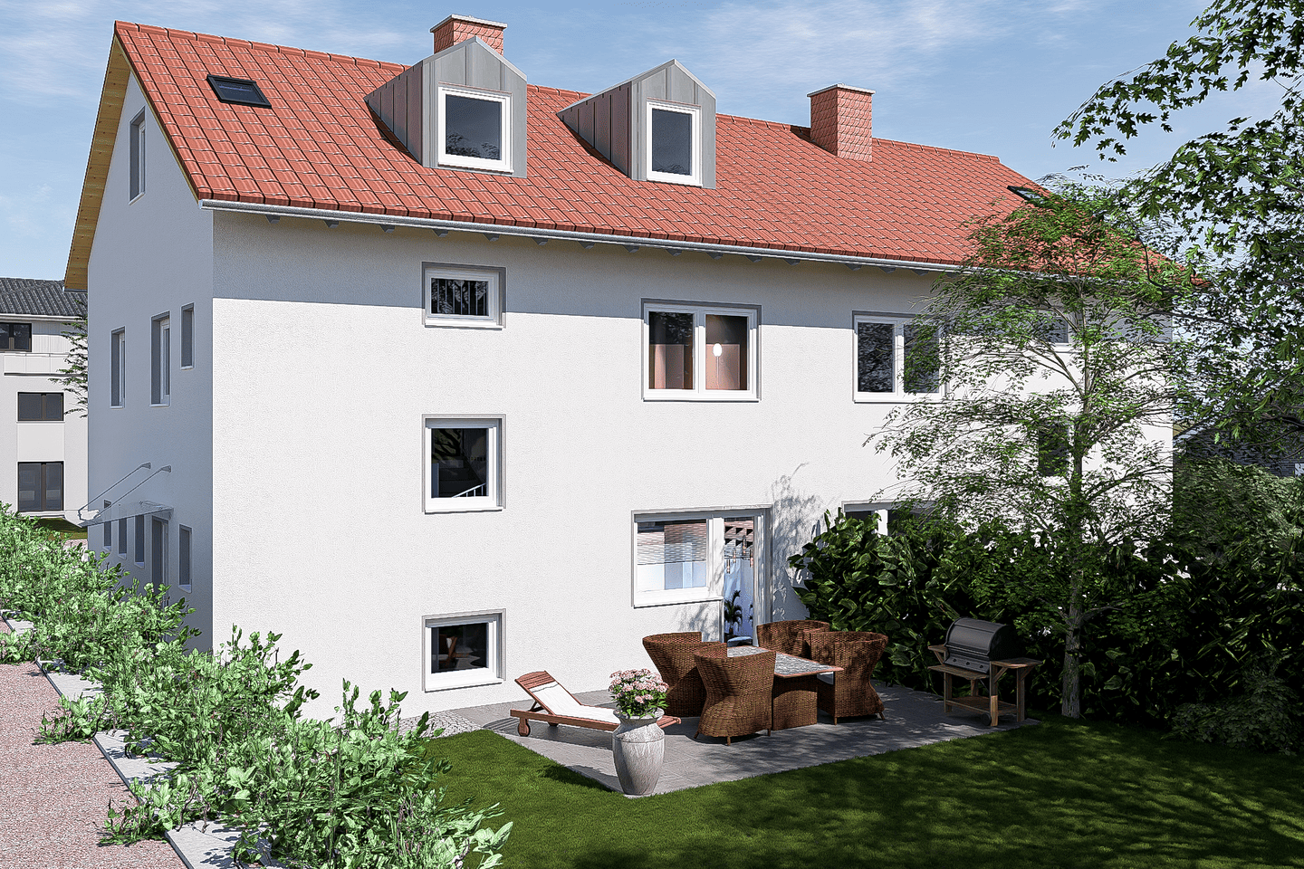 Teilsanierte geräumige Doppelhaushälfte mit großem Garten – Feldkirchen – Bild 1 von 2
