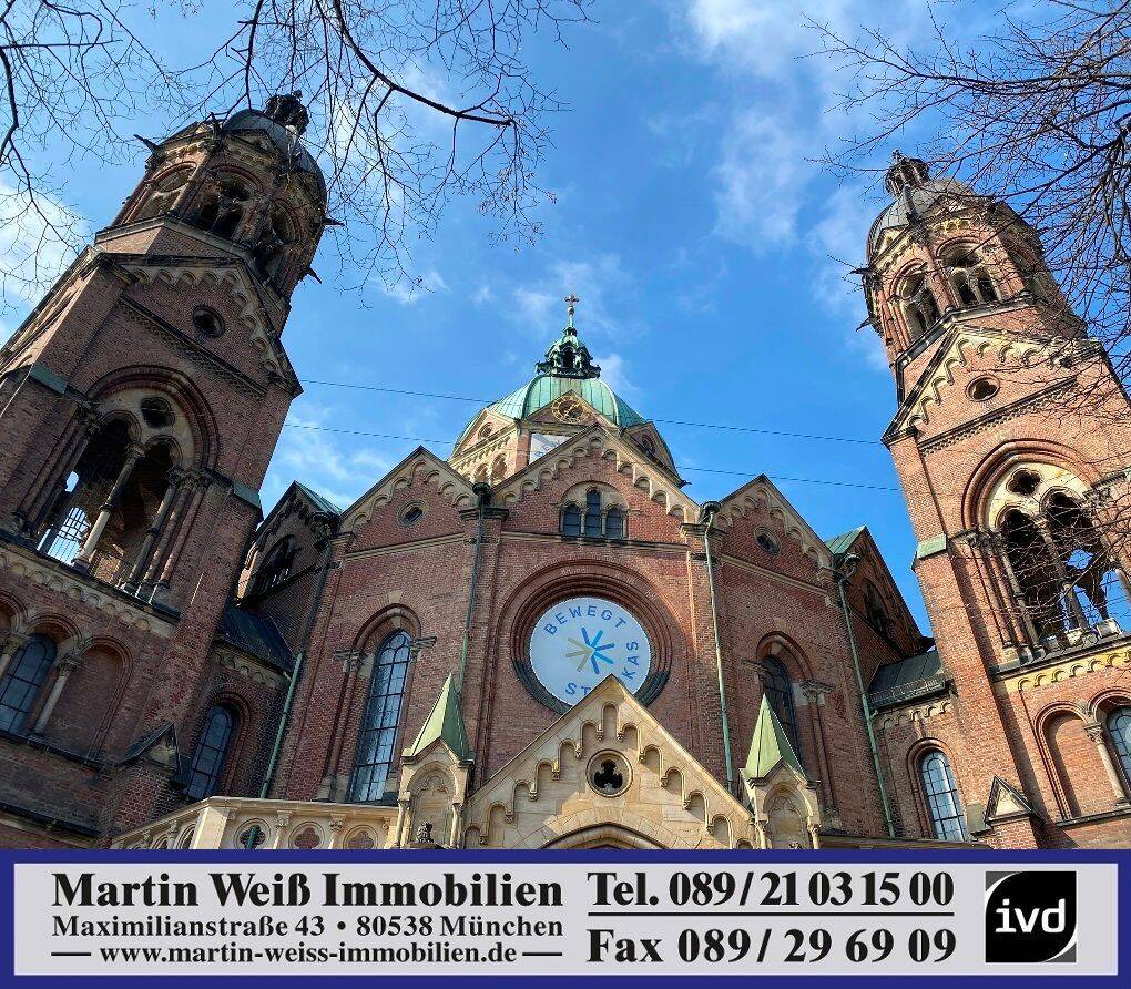 Sonnige 1-Zimmer-Wohnung mit Süd/Ost-Balkon im Lehel Nähe Isartor und St.-Lukas Kirche
