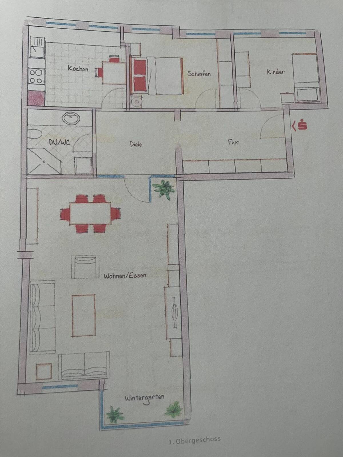Stadtwohnung - 1. Etage -Schweinfurter Innenstadt--94 m² mit Wintergartenerker + Garageneinstellplatz.01.09. oder nach Absprache frei. – 97421 Schweinfurt – Bild 1 von 9