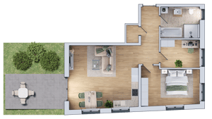 Exklusive Neubauwohnung / 97074 Würzburg-Frauenland / KfW-40-QNG / WE 1 – 97074 Würzburg – Vorschaubild 7