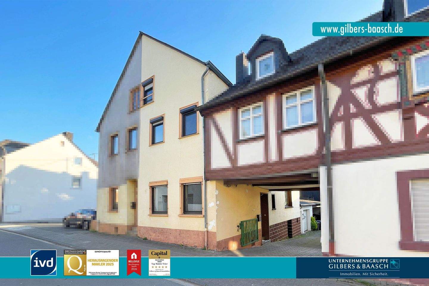 Osann Monzel: Wohnhaus mit Garage, Balkon, neuer Heizung 2023, inklusive Küche, frei ab sofort – Osann-Monzel – Bild 1 von 9