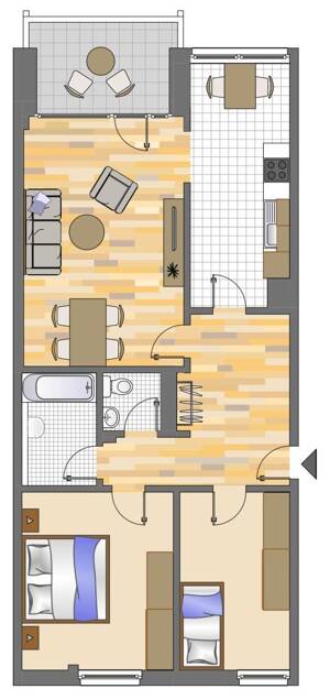 3-Zimmer-Wohnung in Düsseldorf Hassels – 40599 Düsseldorf – Vorschaubild 4
