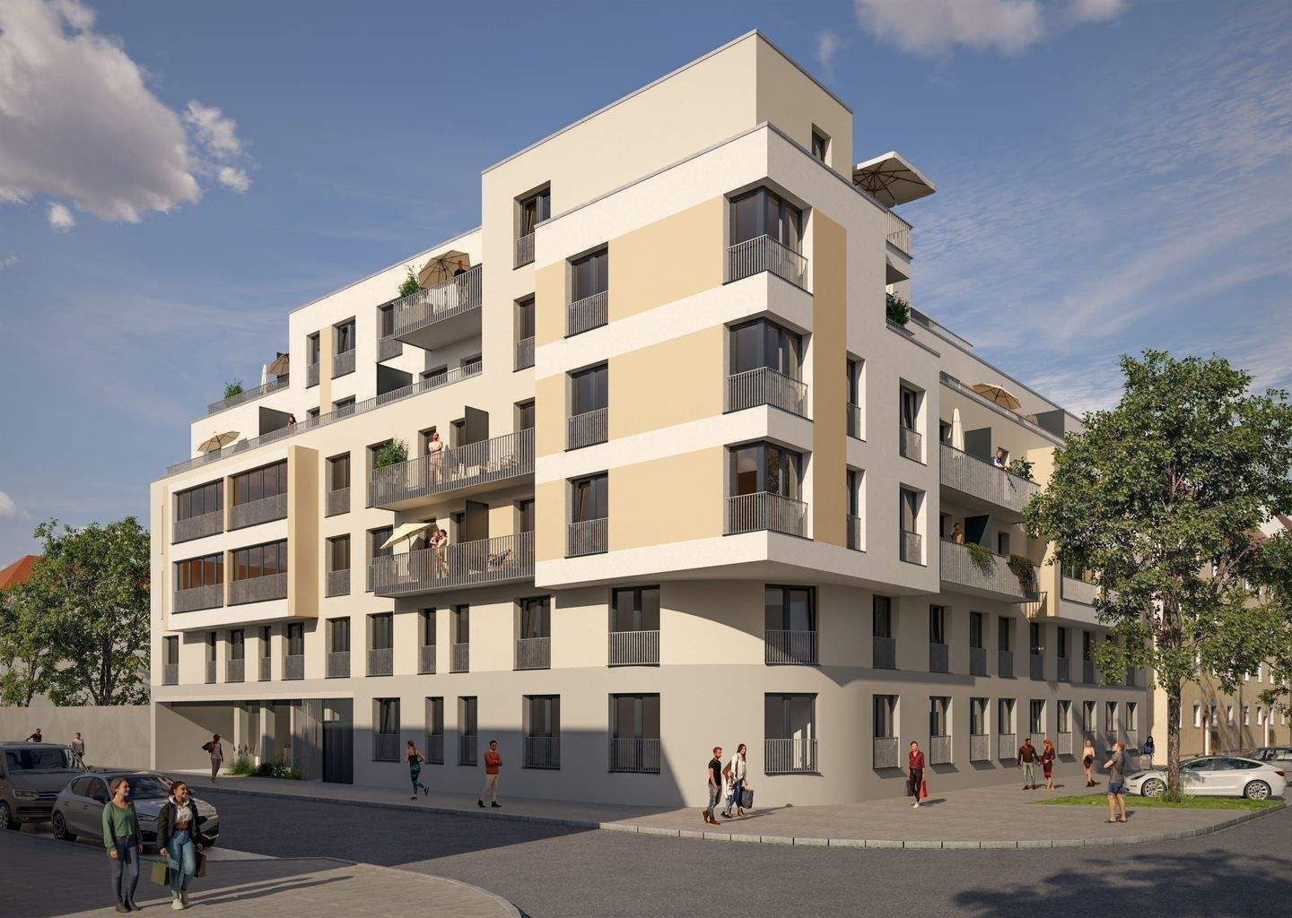 Attraktive 3-Zimmer-Neubauwohnung mit Balkon + Tiefgaragenstellplatz in Toplage – Fürth – Vorschaubild 4