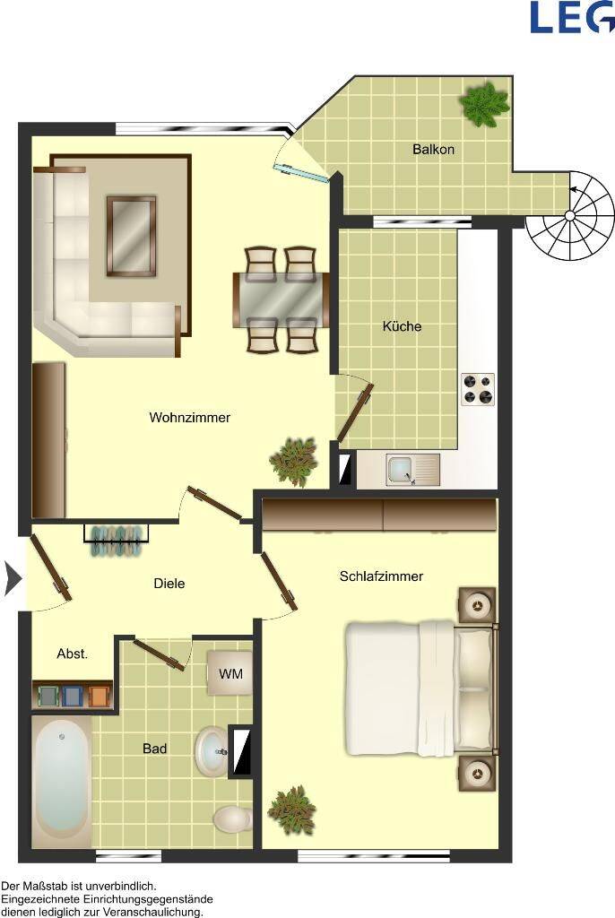 Stadtnah wohnen in der Nordstadt - Helle 2 Zimmer Wohnung in Wuppertal-Elberfeld Nur mit WBS – Wuppertal – Vorschaubild 2