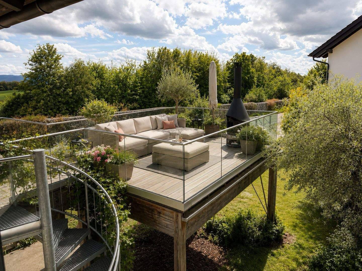 Wohnen neu definiert - Architektenhaus mit Garten, Sonnendeck und Alpenblick – Glonn – Vorschaubild 3