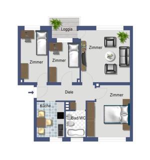 * Rentable Kapitalanlage !! * Familiengerechte, vermietete 4,5-Raum Wohnung im Top Sanierten Haus !