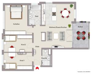 Wiesbaden: Moderne 4-Zimmer-Wohnung in Nordenstadt! – 65205 Wiesbaden – Vorschaubild 7
