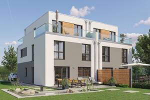 Modernes Doppelhaus in München-Denning, projektiert nach Kundenwünschen