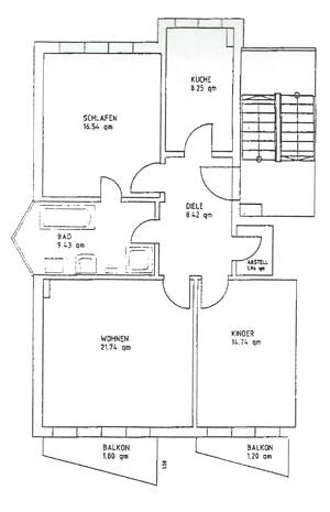 LAUSEN + 3 RAUM WOHNUNG + FÜR ANLEGER + 2 BALKONE + TG-STELLPLATZ + VERMIETET – 4207 Leipzig – Vorschaubild 2