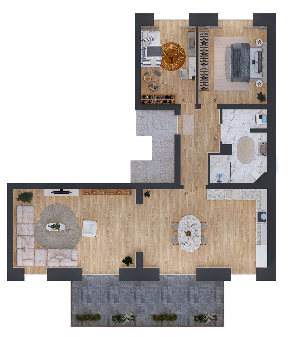 Letzte Chance! Energieflat** - 3 Raumwohnung mit Balkon zum Festpreis* – Chemnitz – Vorschaubild 3