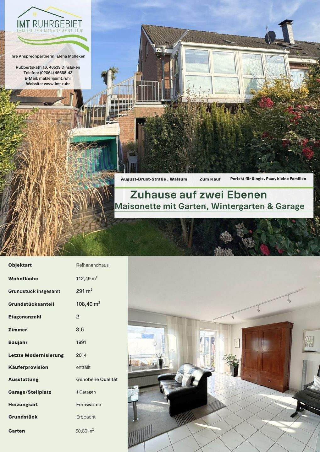 !Provisionsfrei! Maisonettewohnung an der Rheinaue