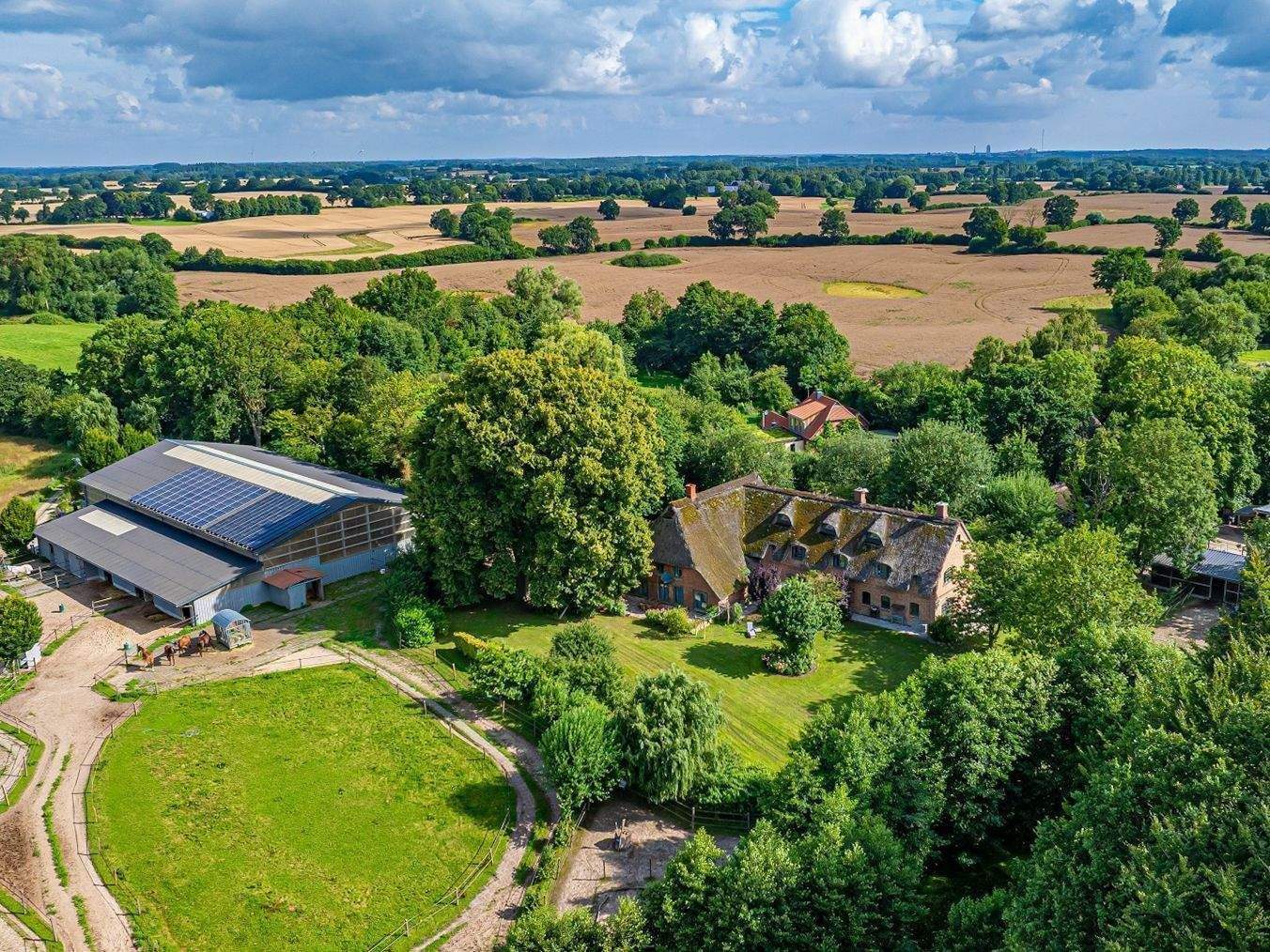 Pferdeglück unter Reet – Historisches Landgut mit Reitanlage im Teilverkauf – Schierensee – Bild 1 von 9