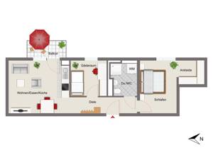 GRUNDERWERBSSTEUER GESCHENKT! Charmante 2,5-Zimmer-Wohnung mit Ostbalkon direkt am Naturschutzgebiet – 80937 München – Vorschaubild 4