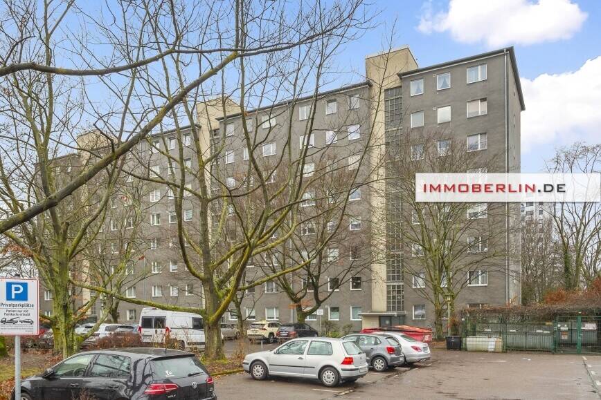 IMMOBERLIN.DE - Nette Aussichten! Helle Wohnung mit Westloggia in Ruhelage & Pkw-Stellplatz – Berlin – Bild 1 von 9
