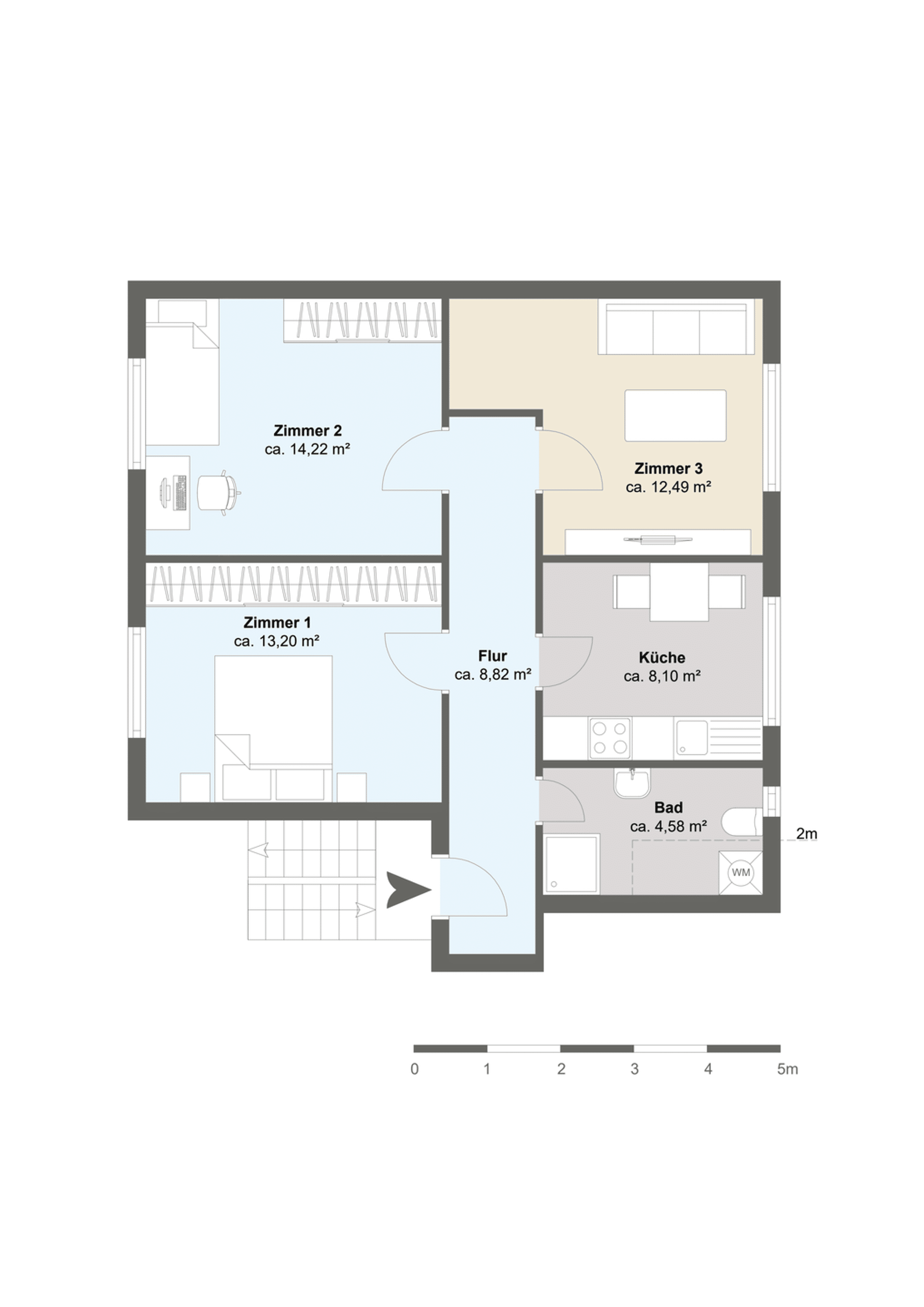 Etagenwohnung in 67663 Kaiserslautern mit 61,5 m² kaufen