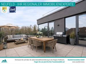 Wunderschöne 3-Zimmer Penthouse-Wohnung mit Dachterrasse und Weitblick auf den Wartberg sucht Sie!