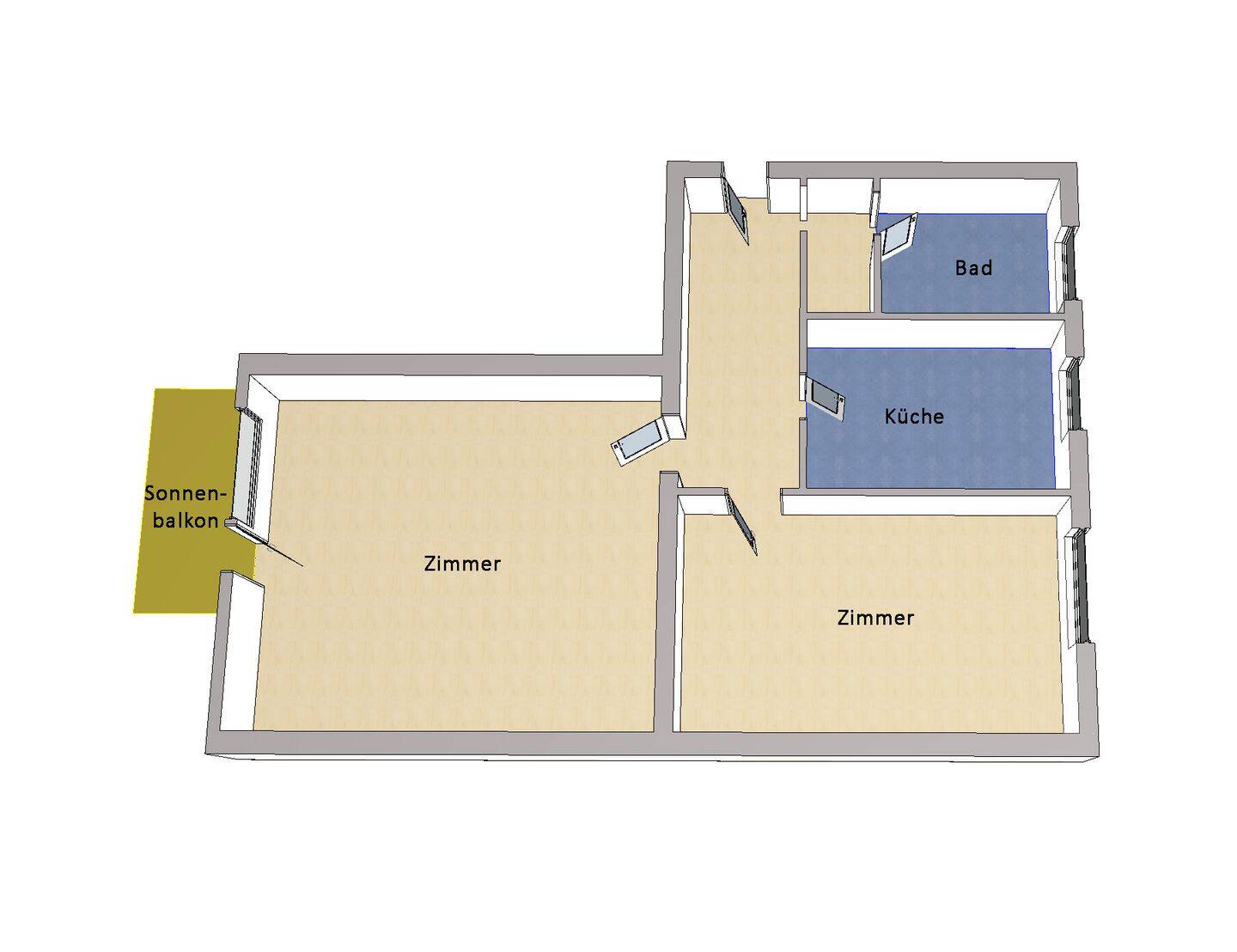 IMMOBERLIN.DE - Frisch renoviert & modernisiert! Schöne Wohnung mit Südbalkon – Berlin – Vorschaubild 9