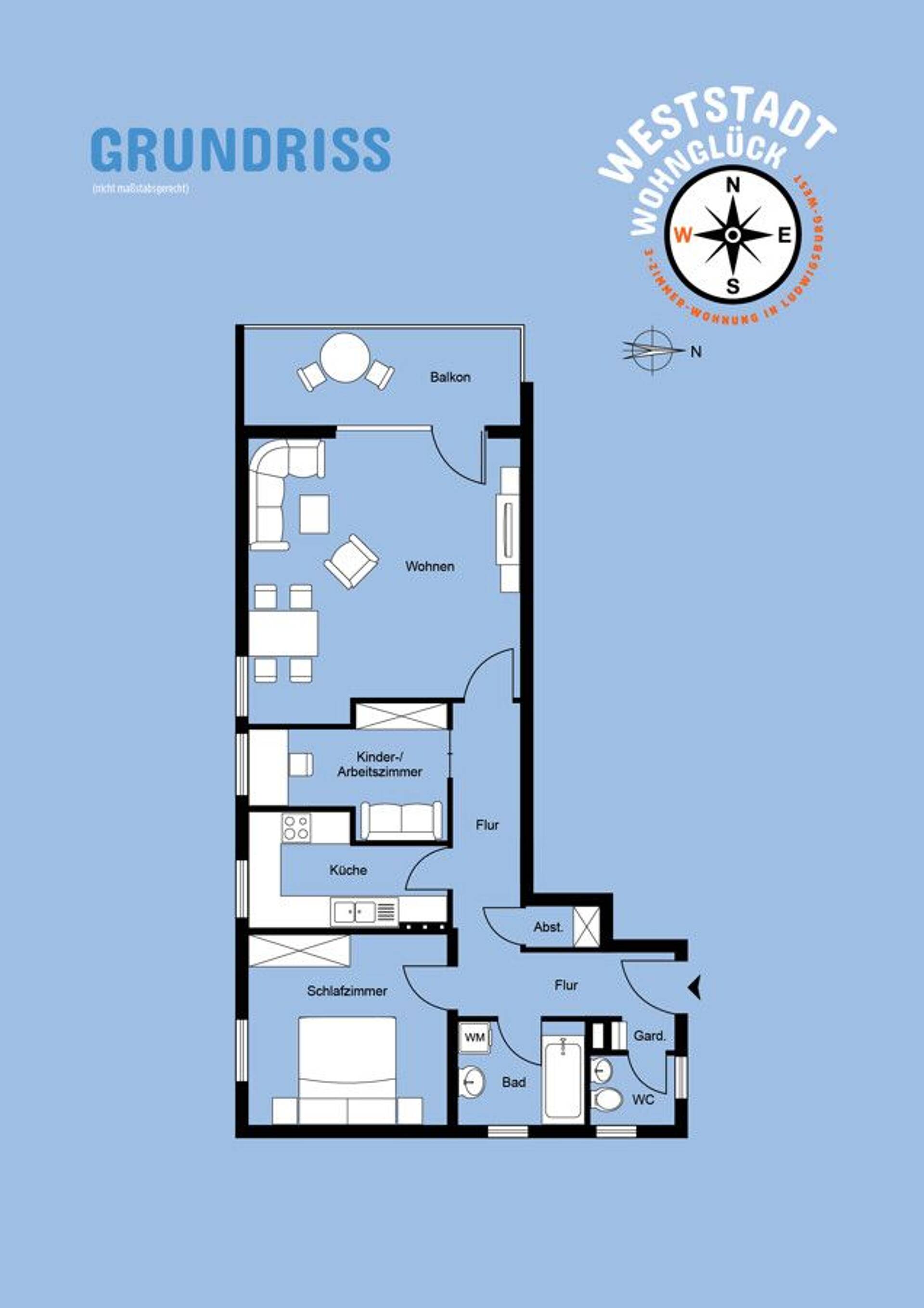 Etagenwohnung in 71636 Ludwigsburg mit 75 m² kaufen