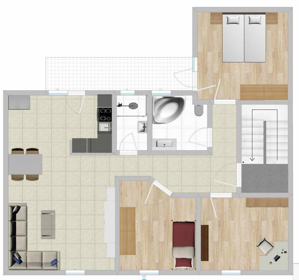 Helle 4-Zimmer-Wohnung in Pirmasens Nähe Messplatz zu vermieten