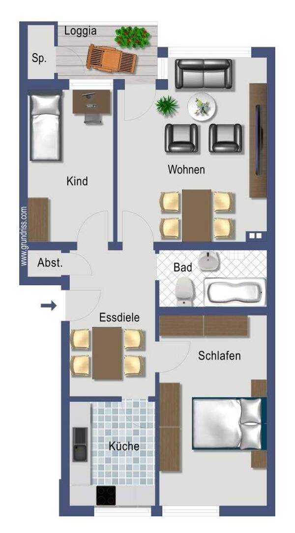 Etagenwohnung in 51103 Köln mit 69 m² kaufen