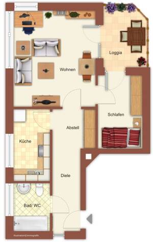 Charmante 2-Zimmer-Wohnung in Mönchengladbach 55 m² mit Badewanne und Fenster - nur mit WBS