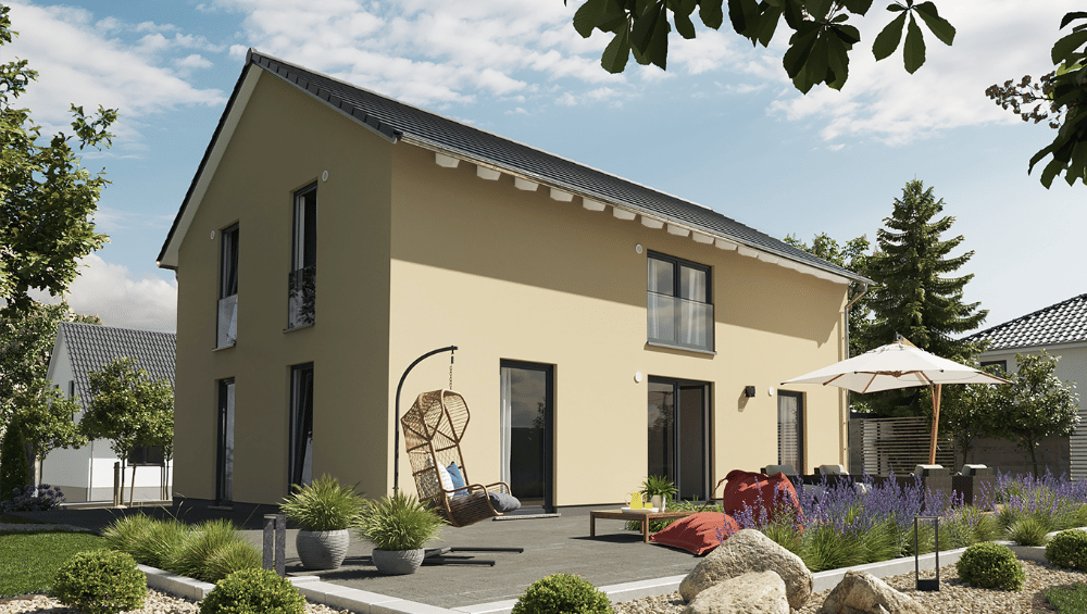 Schickes Landhaus Modern: Euer Traumhaus - massiv, schlüsselfertig inkl. 6 Monate Bauzeit-Garantie – Bann – Bild 1 von 9