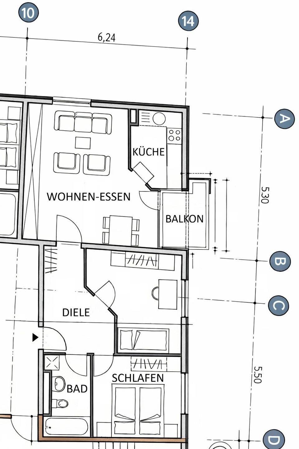 Zentral und ruhig: Neuwertige 3-Zimmer-Wohnung mit Superschnitt – Stuttgart – Vorschaubild 8
