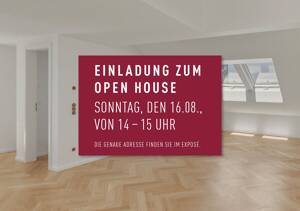 OPEN HOUSE I So., 16.08. I 14-15 UHR - Wohnen mit luftigem Raumgefühl und Blick ins Grüne