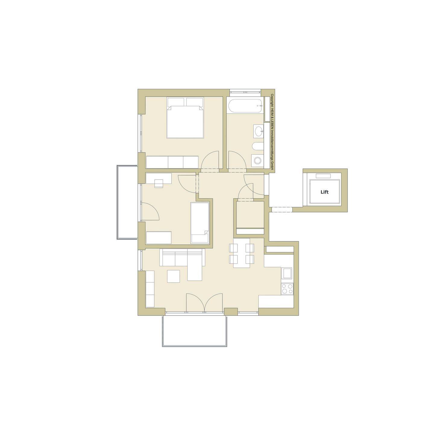 Whg 3 - Wohnensemble "Gipfelglück" - 3-Zimmer-Balkonwohnung – München – Vorschaubild 4