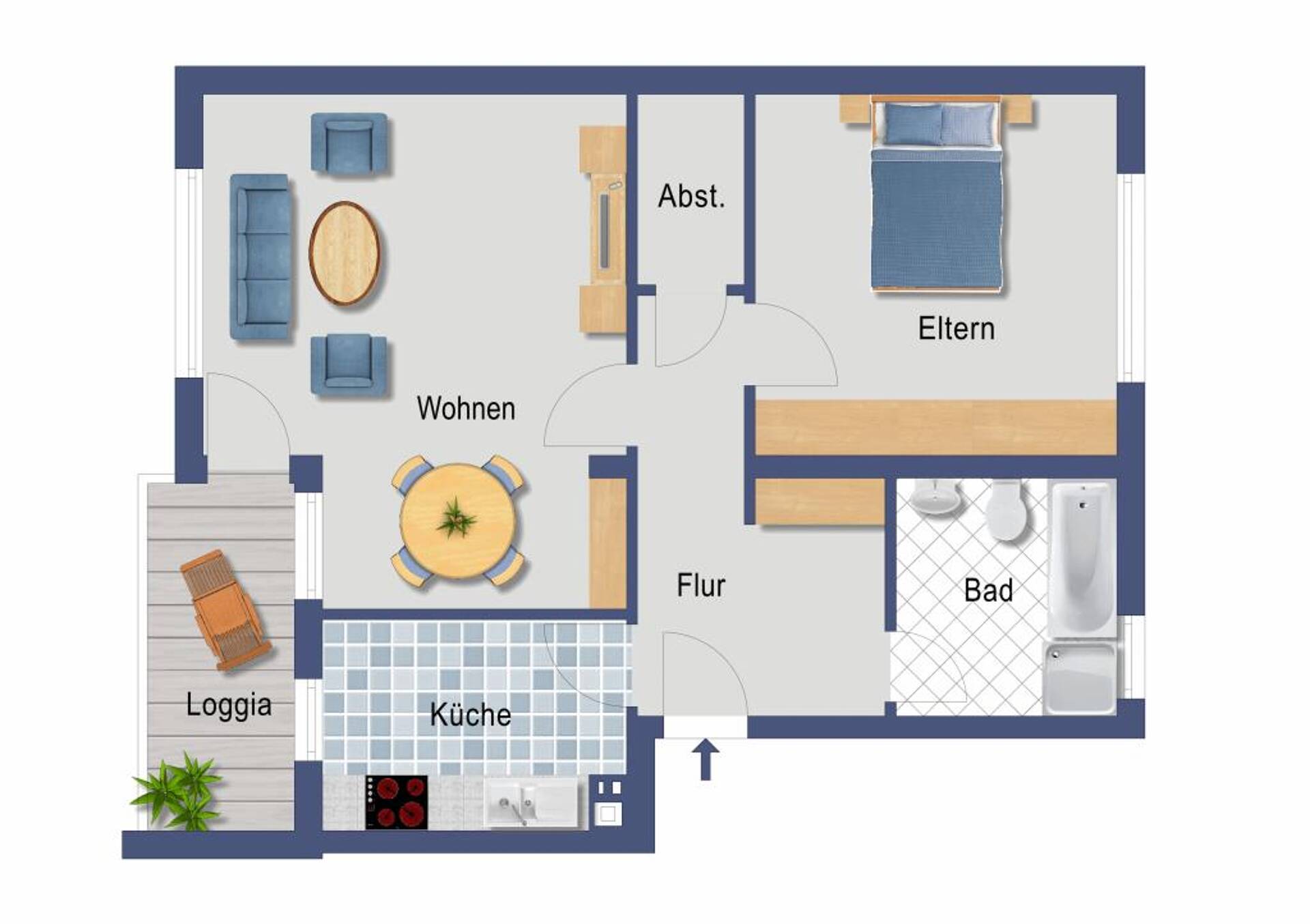 Etagenwohnung in 51149 Köln mit 64 m² kaufen