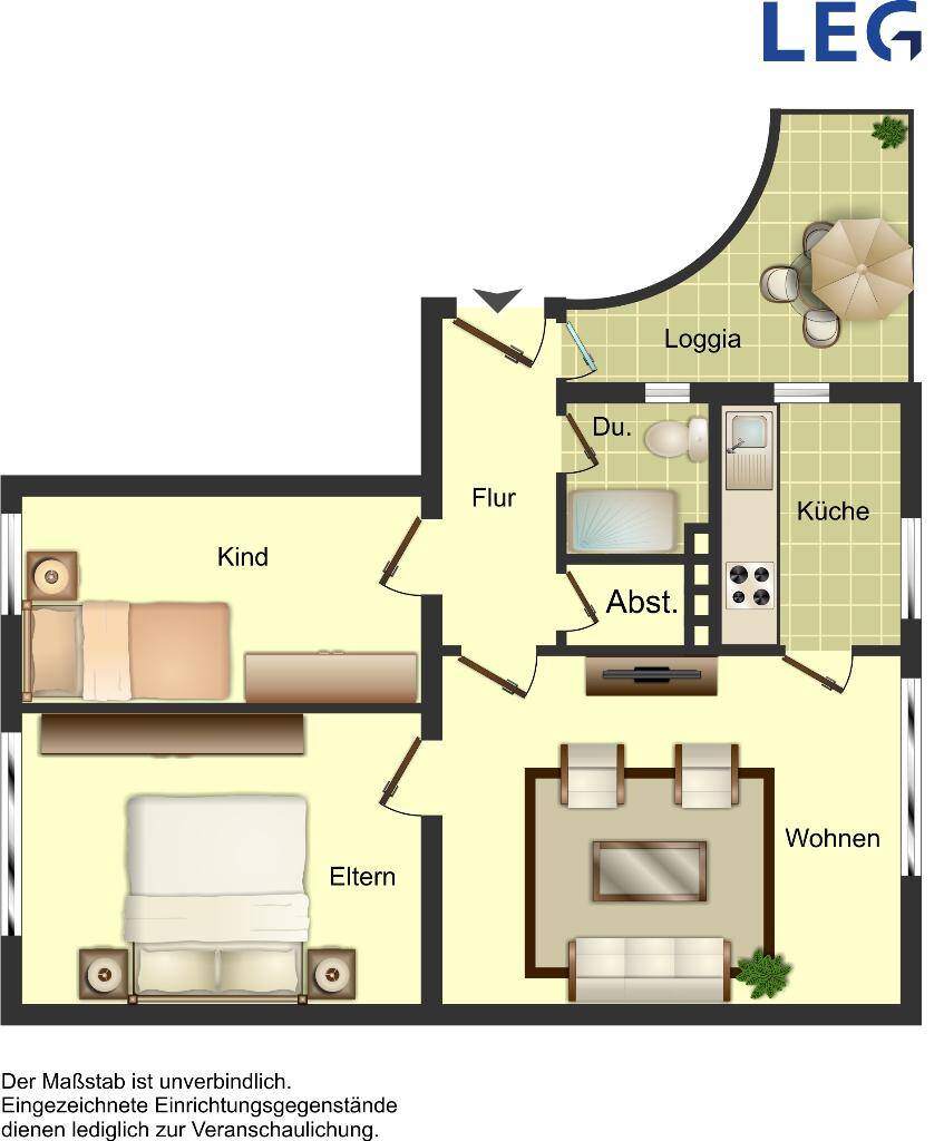 Charmante 3-Zimmer-Wohnung mit Balkon in Duisburg-Wanheimerort ideal für Singles oder Paare – Duisburg – Vorschaubild 2