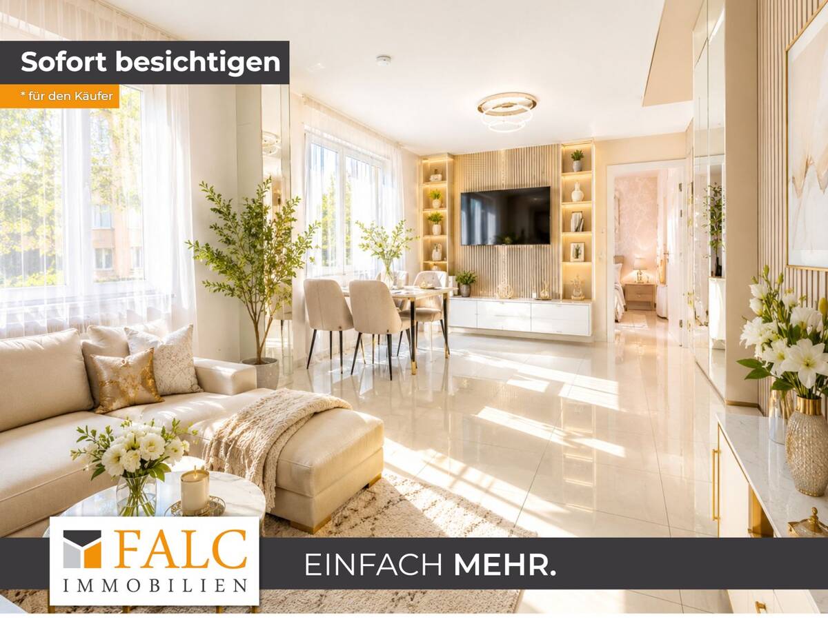 Sofort bezugsfrei: Helle 3-Zimmer-Wohnung mit modernem Wohngefühl – 90763 Fürth – Bild 1 von 9