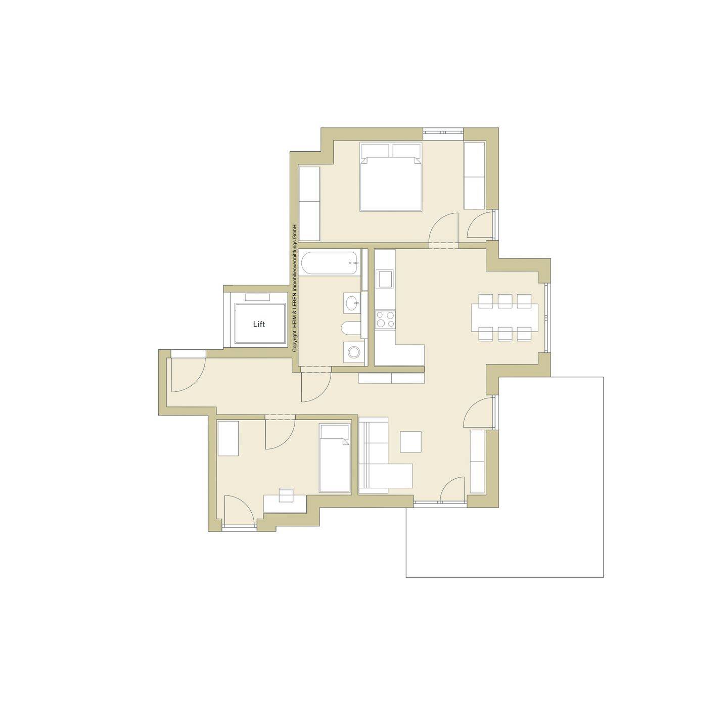 Whg 2 - Wohnensemble "Gipfelglück" - 3-Zimmer-Gartenwohnung – München – Vorschaubild 4
