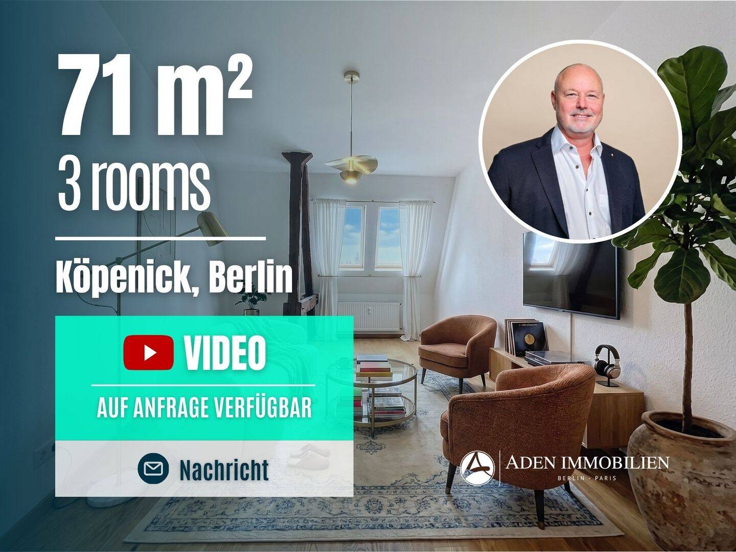 Attraktive Dachgeschosswohnung mit Sichtbalken im historischen Zentrum von Köpenick – Berlin – Vorschaubild 3