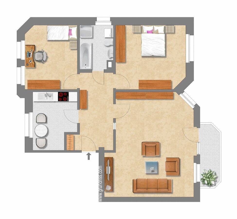 I frei werdend * 3-Raum ETW mit Balkon und Stellplatz in guter Lage I – Leipzig – Vorschaubild 4