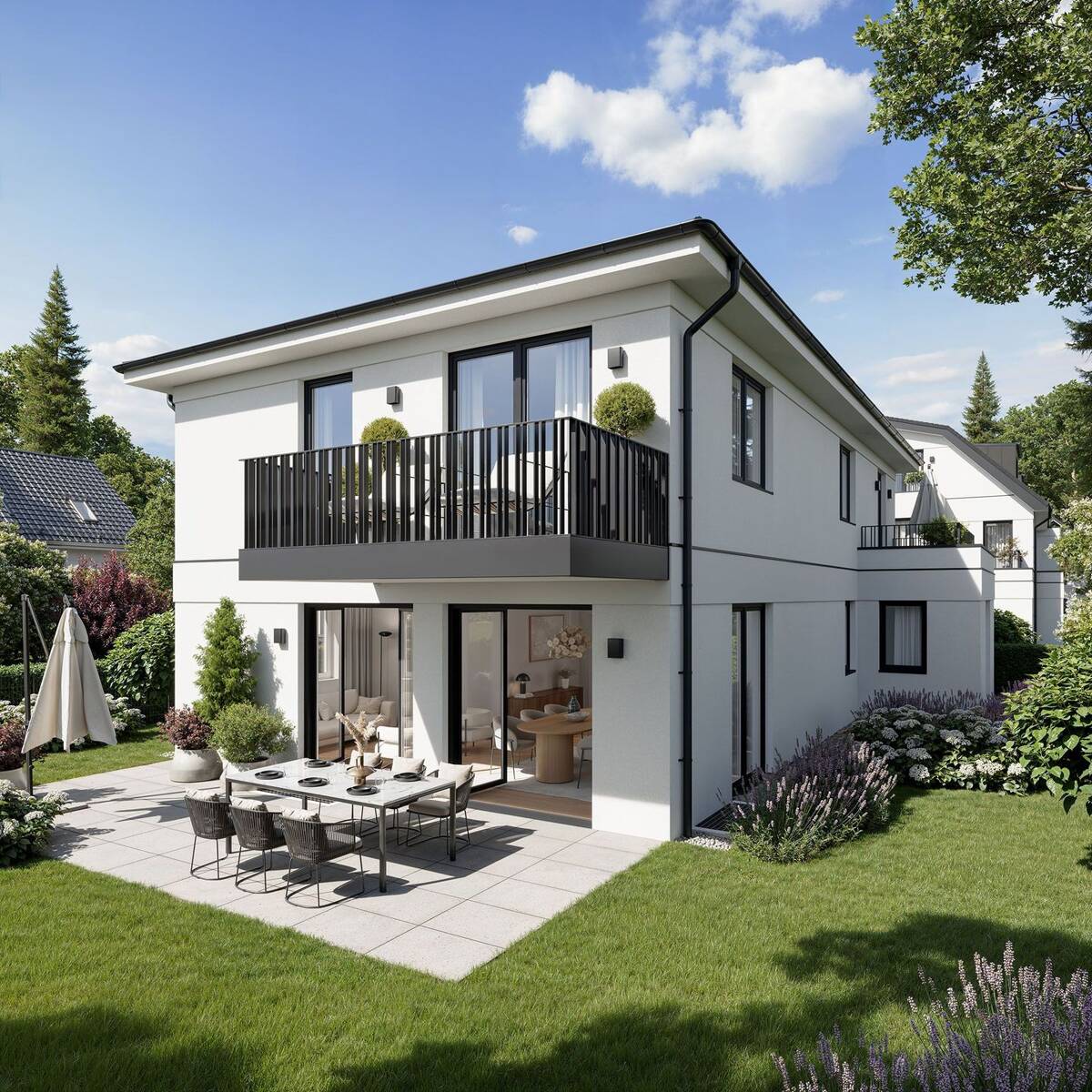 NEUBAU: Großzügige 3-Zimmer-Wohnung mit direkt zugänglichem Hobbyraum und traumhaftem Garten – 81929 München – Bild 1 von 4