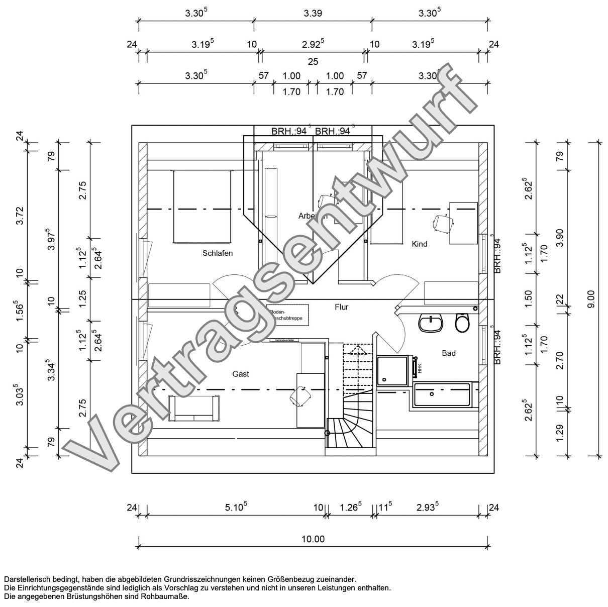 Modernes Town & Country Familienhaus Flair 134 – Massiv gebaut | KfW-Effizienzienzhaus | Neubauprojekt in Breitengüßbach – Breitengüßbach – Vorschaubild 6
