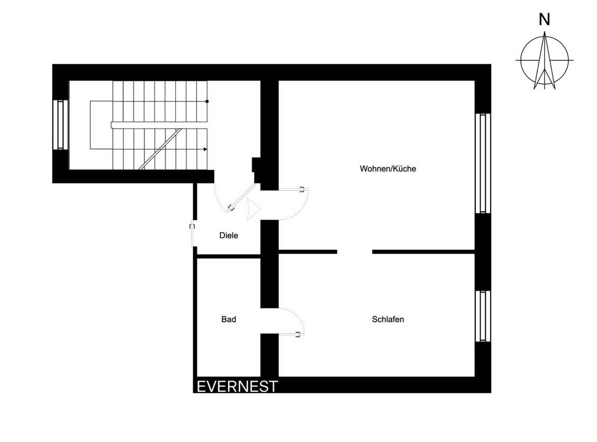 Etagenwohnung in 50823 Köln mit 38 m² kaufen