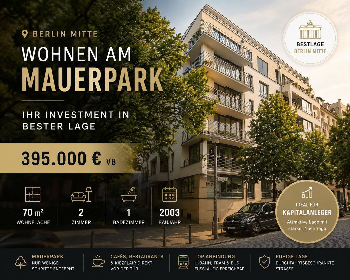Wohnen am Mauerpark - Ihr Investment in bester Lage
