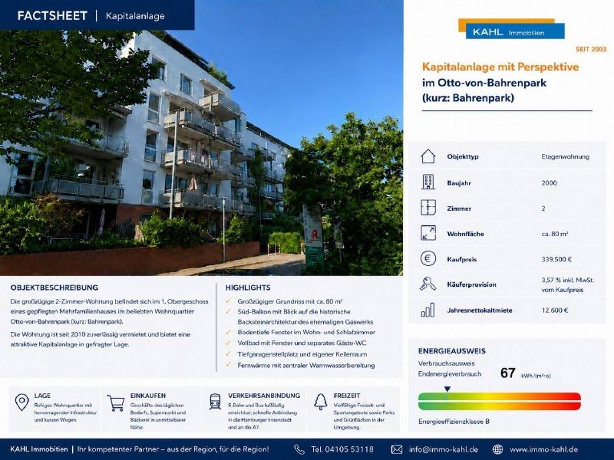 Kapitalanlage mit Perspektive im Forum Altes Gaswerk – 22761 Hamburg – Bild 1 von 9