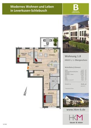 Neubauwohnung mit schönem Balkon im beliebten Stadtteil LEV-Schlebusch – 51375 Leverkusen – Vorschaubild 3