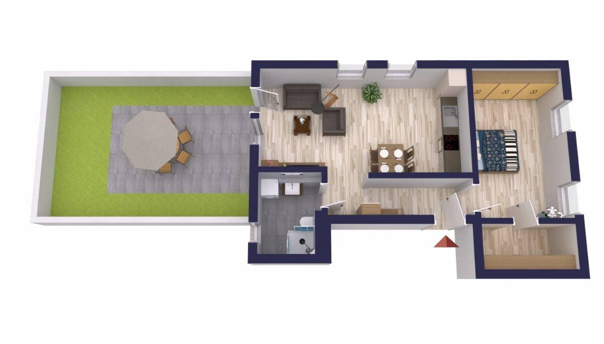 Rostock: Exklusive 2-Zimmerwohnung mit Dachterrasse & PKW-Stellplatz in Stadtmitte – Rostock – Vorschaubild 3