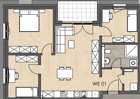Helle 4- Zimmer-Wohnung mit Wohnberechtigungschein