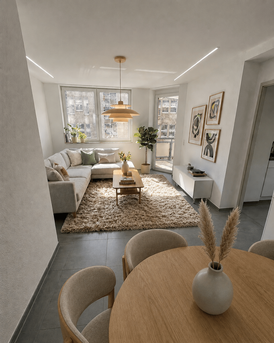 Bezugsfrei | Stilvolle 2-Zimmer-Wohnung mit Balkon in gepflegtem Baujahr 2004 – Düsseldorf – Bild 1 von 9