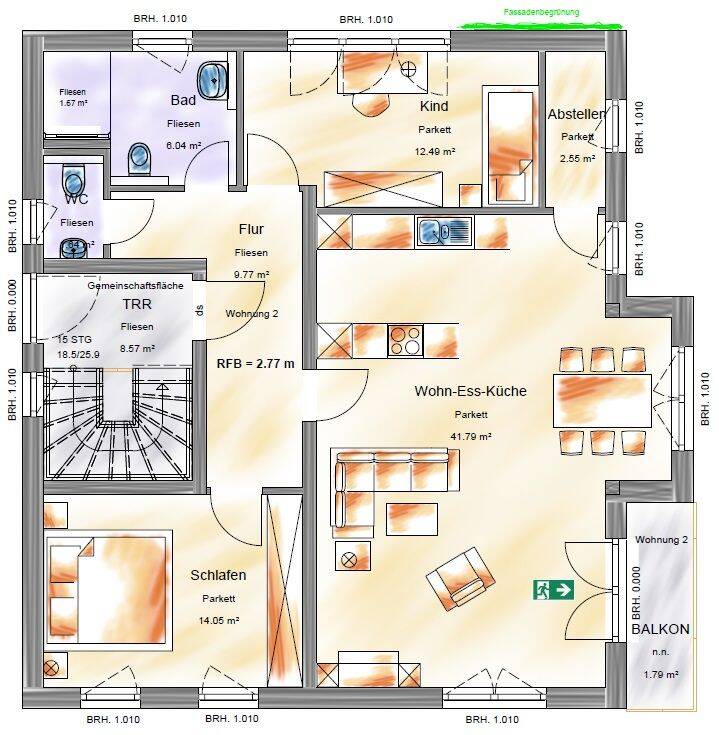 NEUBAU Wohnung 1. OG - Reutlingen - provisionsfrei – Reutlingen – Vorschaubild 2