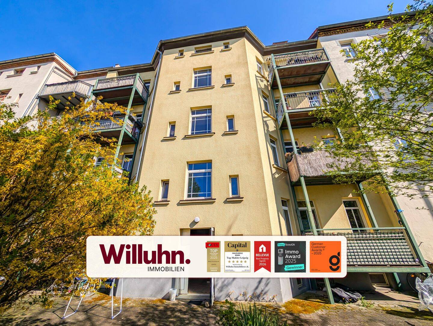 Hochwertig saniertes MFH | Denkmalgeschützt | Parkett, Balkone, Stellplätze, Einbauküchen