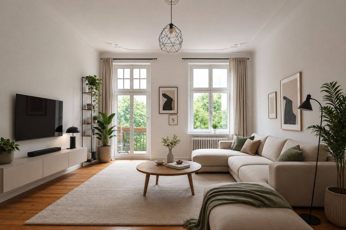 Bezugsfrei! 3-Zimmer-Altbau mit Blick auf den Schillerpark - 2 Balkone – Berlin – Vorschaubild 5