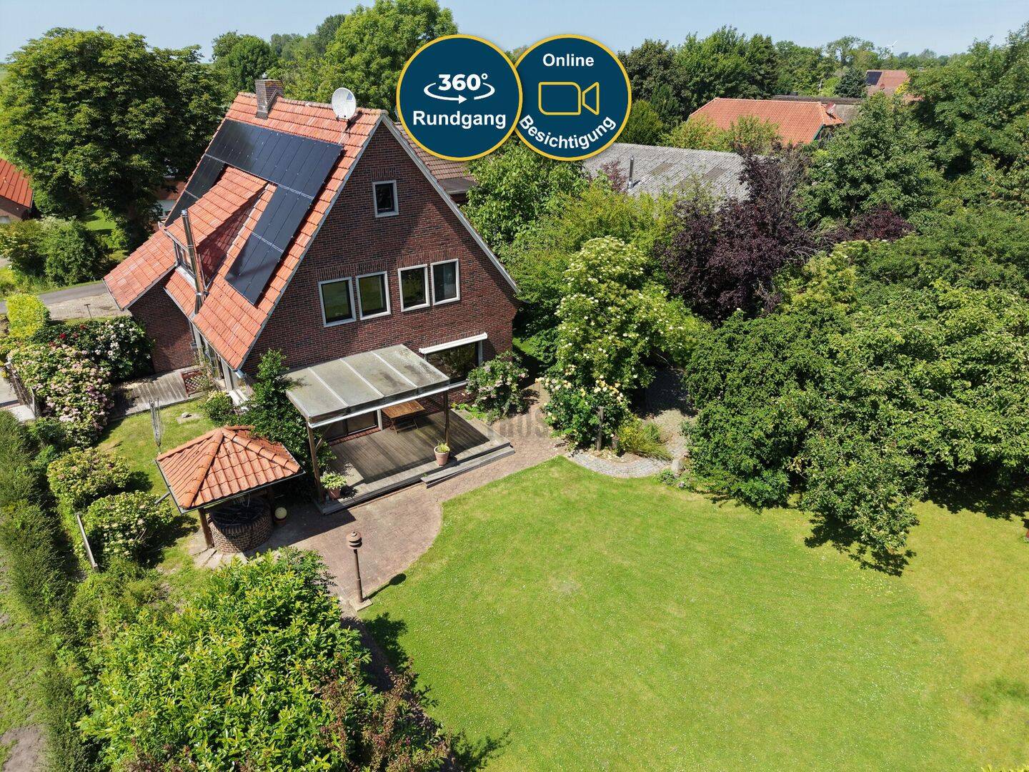 WOHNEN, ARBEITEN UND GASTRO VEREINT - ANWESEN MIT PV-ANLAGE, EINLIEGERWOHNUNG, BIERGARTEN & HALLEN