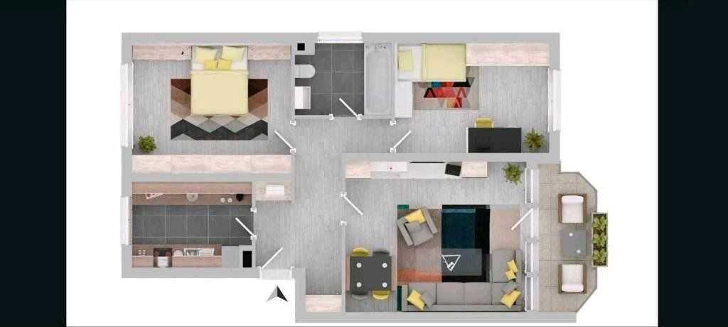 Perfekt geschnitte, helle 3-Zimmer-Wohnung mit XXL-Wohnzimmer